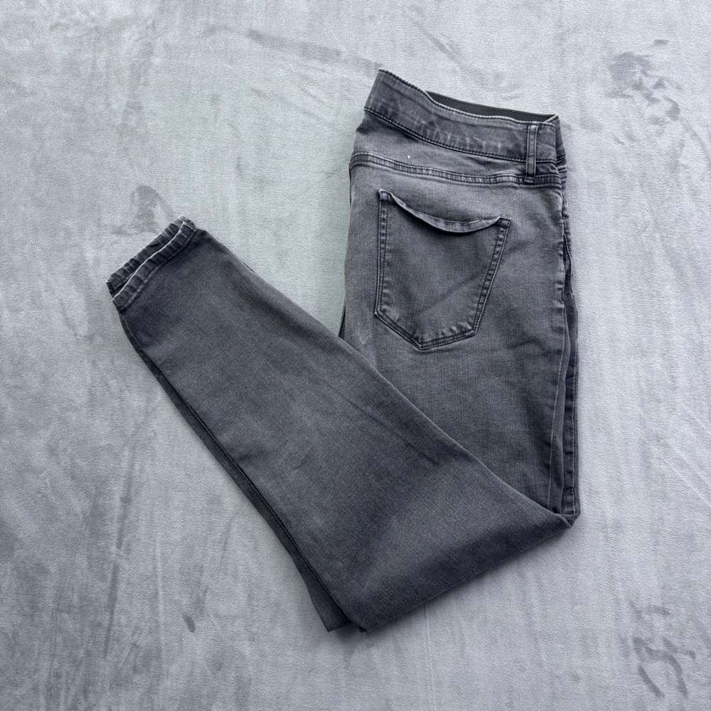 Ava & Viv Womens Plus 18W Skinny Jeans Washed Black High Rise Stretch Denim